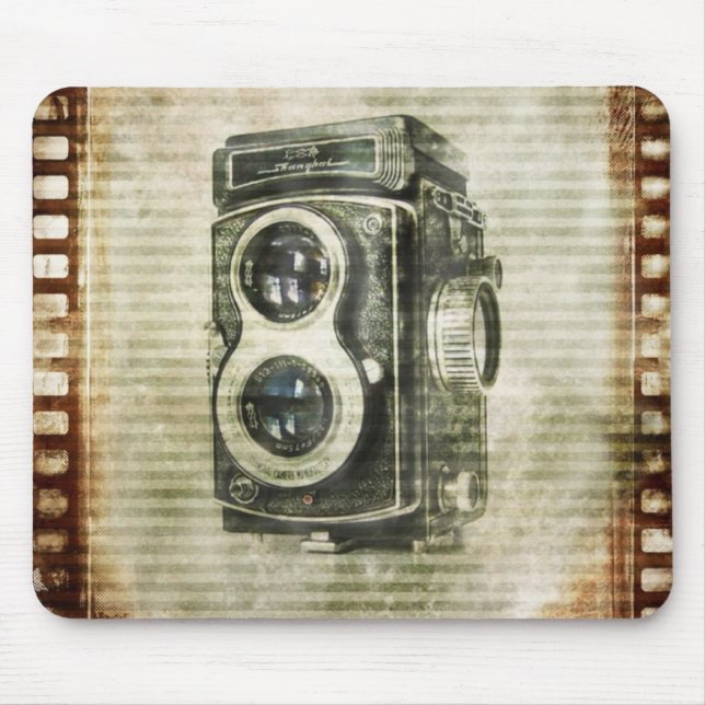 steampunk Fotograf-Fotografie Vintage Kamera Mousepad (Vorne)
