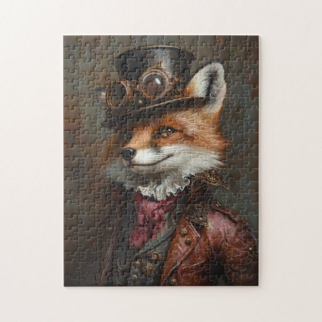 Steampunk Fox Wearing Goggles Puzzle (Vertikal)