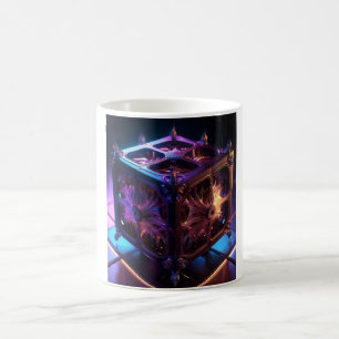 Steampunk-Fraktal-Reflexions-Musikbox Kaffeetasse