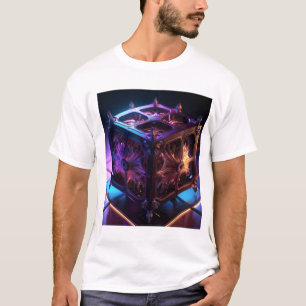 Steampunk-Fraktal-Reflexions-Musikbox T-Shirt