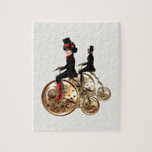 Steampunk-Frau Penny farthings-Geschenke von Leah  Puzzle