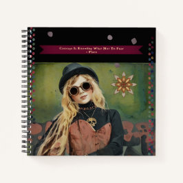Steampunk Frau Plato Quote Black Journal Notizbuch