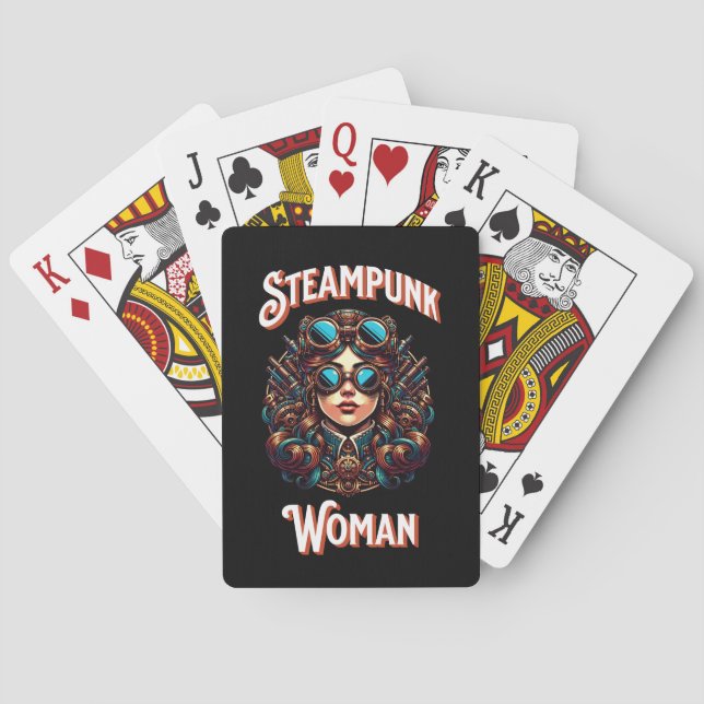 Steampunk-Frau Spielkarten (Rückseite)