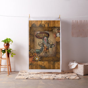Steampunk Frauen mit steampunk Eule Stoff