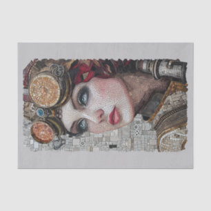 Steampunk-Frauenbrille 2/2 Imitate Mosaik 025 Gewe Seidenpapier