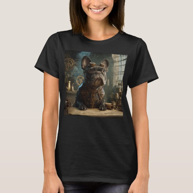 Steampunk Frenchie (Edition 1) - Damen Basic T-Shirt (Vorderseite)