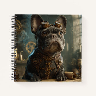 Steampunk Frenchie (Edition 1) - Spiral Notebook Notizbuch