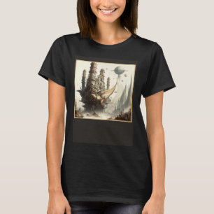 Steampunk Future City Retro Scifi Mechanisches Get T-Shirt