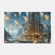 Steampunk Futuristic Ancient City mit Qualle