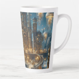 Steampunk Futuristic Ancient City mit Qualle Milchtasse