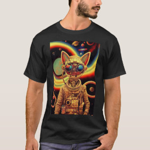 Steampunk futuristischer Science-Fiction-Katzen-Ro T-Shirt