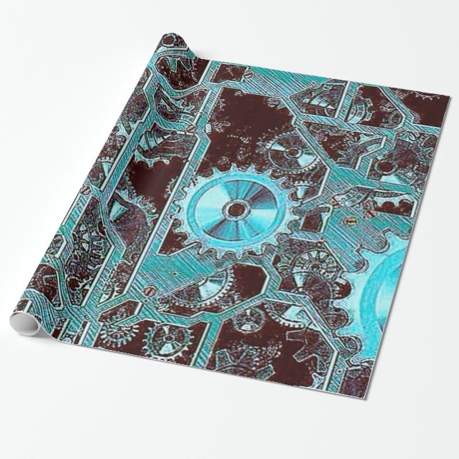 Steampunk, Gänge Geschenkpapier (Ungerollt)