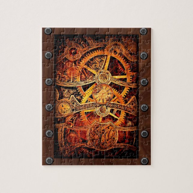 SteamPunk Gänge und Niete Puzzle (Vertikal)