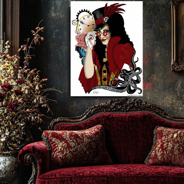 Steampunk ganz in Rot Poster (Von Creator hochgeladen)