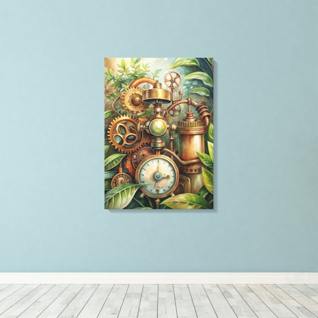 Steampunk Garden Leinwand Art (Insitu (Holzboden))
