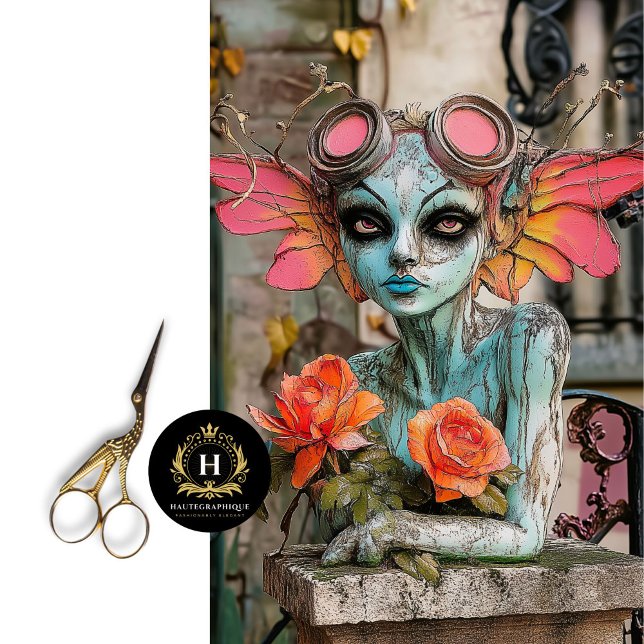 Steampunk Gargoyle Floral Decoupage Seidenpapier (Von Creator hochgeladen)