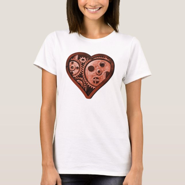 Steampunk Gear Heart T-Shirt (Vorderseite)