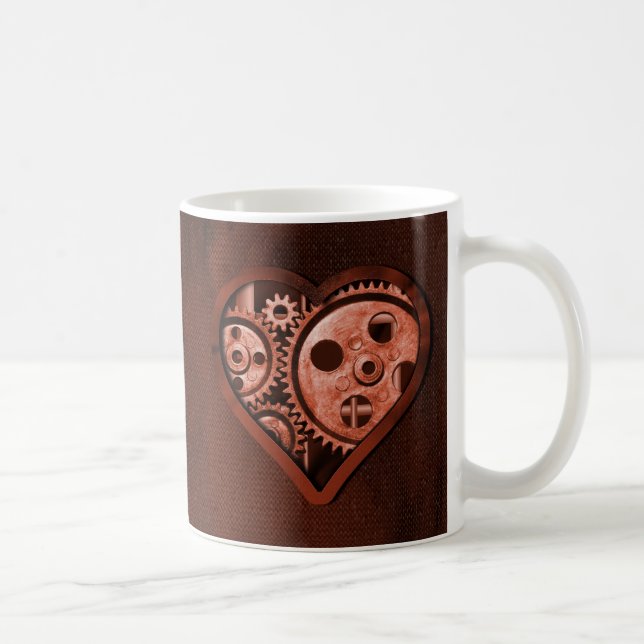 Steampunk Gear Heart Tasse (Rechts)