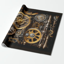Steampunk-Gear und Lever-Motor Geschenkpapier