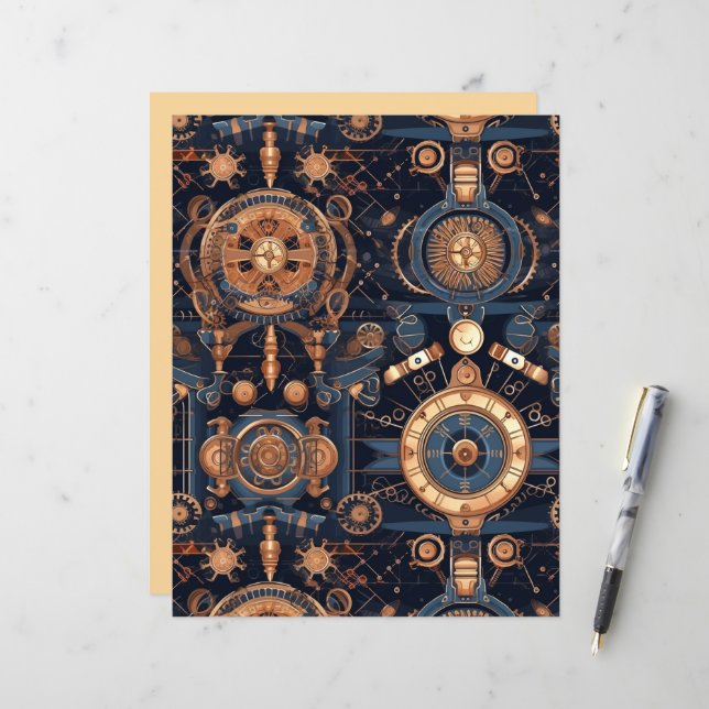 Steampunk Gears (Vorderseite/Rückseite Beispiel)