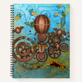 Steampunk Gears Collage Rezept Notizbuch