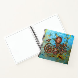 Steampunk Gears Collage Sketch Notizbuch