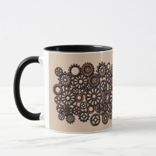 STEAMPUNK GEARS KAFFEE TASSE