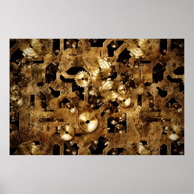 STEAMPUNK GEARS POSTER (Vorne)