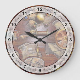 Steampunk - Gears - Reverse Engineering Große Wanduhr