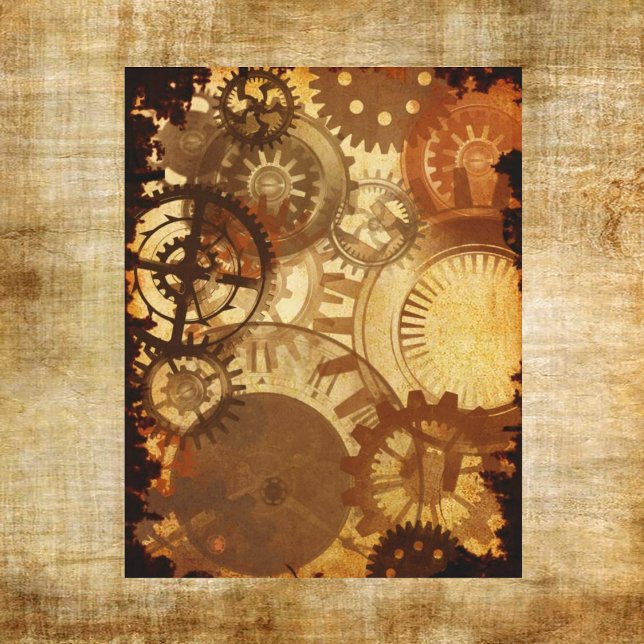 Steampunk Gears Scrapbook Paper (Von Creator hochgeladen)