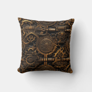 Steampunk Gears Throw Kissen