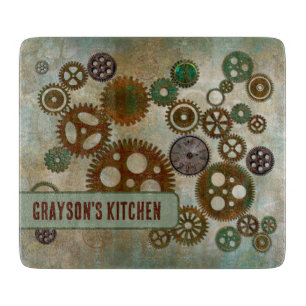 Steampunk Gears Vintag Schneidebrett
