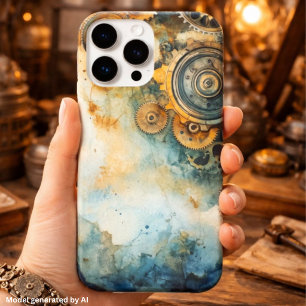 Steampunk Gears Watercolor - Vintage Industrielle Case-Mate iPhone Hülle