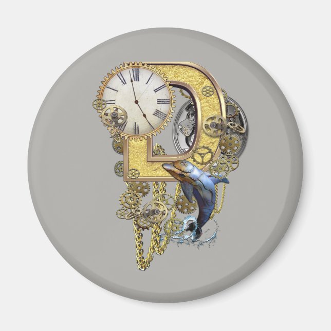 Steampunk- Geburtstagsbrief D Magnet (Vorne)