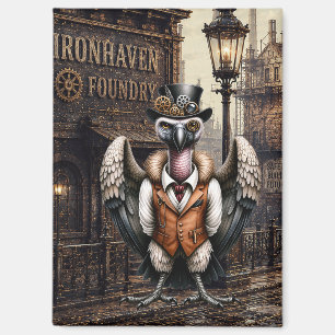 Steampunk-Geier in einer Industriestadt Magnet