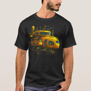 Steampunk-Gelbes U-Boot T-Shirt