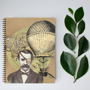 Steampunk Gentleman Collage Sketch Notizbuch