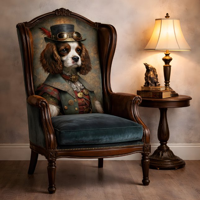 Steampunk Gentleman Dog Whimsical Vintage  Seidenpapier (Steampunk Gentleman Dog Portrait – Whimsical Vintage Art Decoupage Tissue Paper Mockup)
