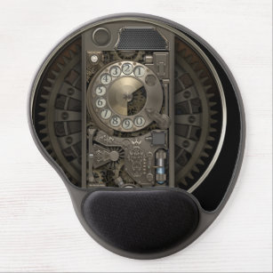 Steampunk Gerät - Drehskala-Telefon Gel Mousepad