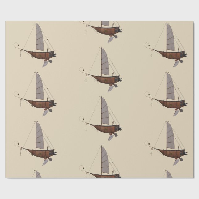 Steampunk Geschenkpapier (Flach)