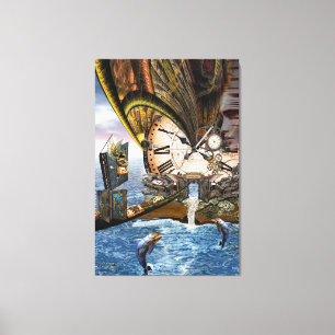 Steampunk-Geschichtenbuch Leinwanddruck