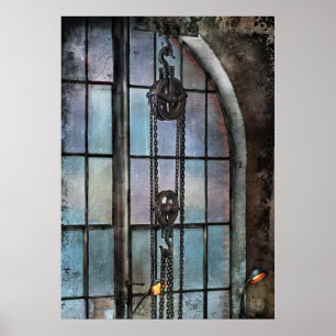Steampunk - Getriebe - Bedeutung der Industrie Poster