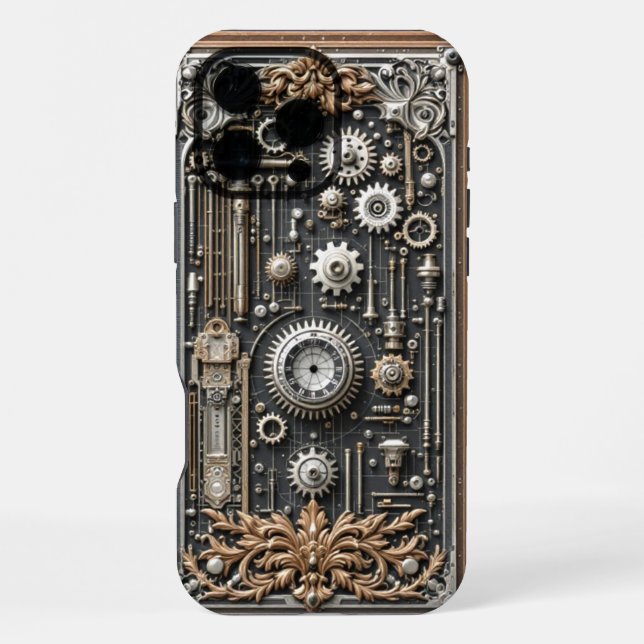 Steampunk-Getriebeschutz für iPhone Hülle (Rückseite)