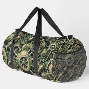 Steampunk Gewerke für grüne Mechanik Duffle Bag