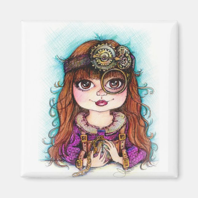 STEAMPUNK Girl Magnet (Vorne)