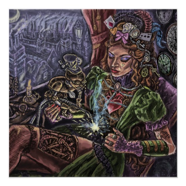 Steampunk Girl Poster (Vorderseite)