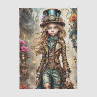 Steampunk Girl Tissue Paper Seidenpapier