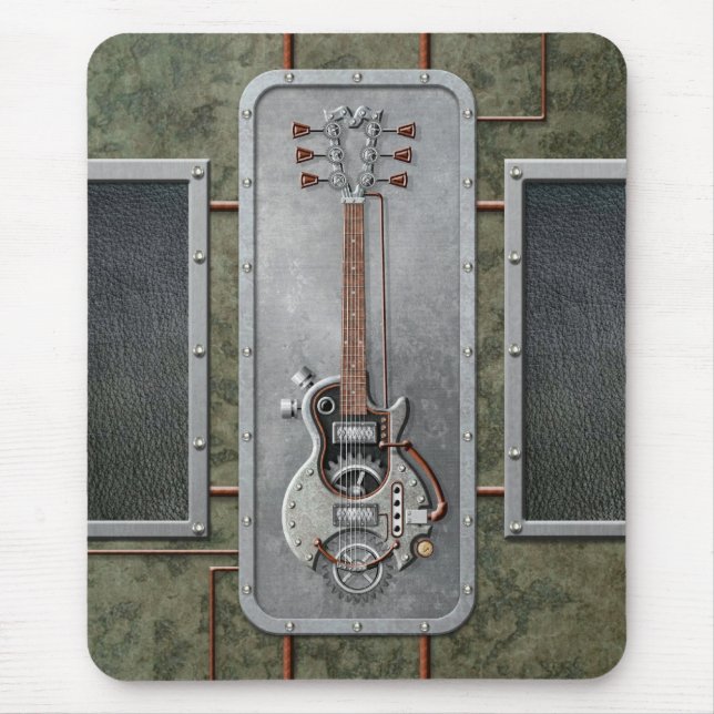 Steampunk Gitarre Mousepad (Vorne)