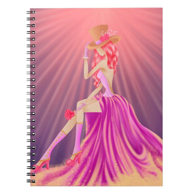 Steampunk Glamour Prom Queen Notizblock (Vorderseite)