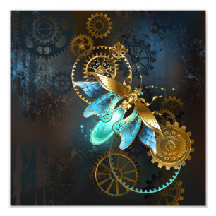 Steampunk-Glühwürmchen Fotodruck